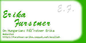 erika furstner business card